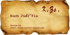Koch Zsófia névjegykártya