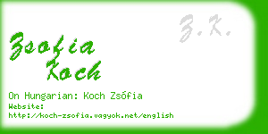 zsofia koch business card